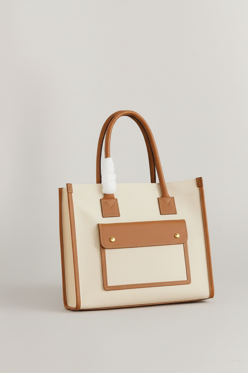 B&B&R White Freya T& Bag 33x12.5x26cm